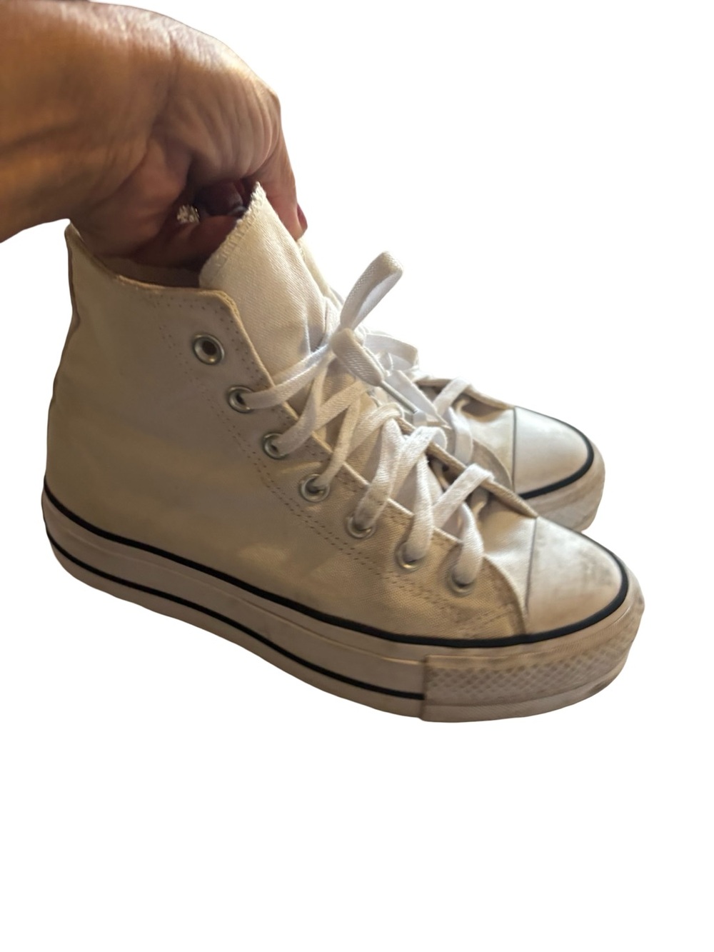 Converse White High-Top Platform Sneakers - Women's